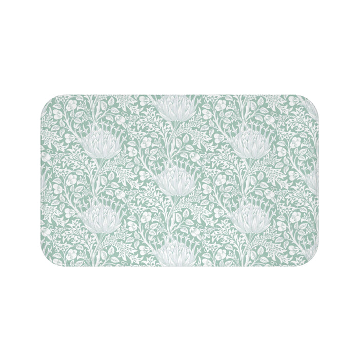 William Morris Bath Mat Artichoke Mint Aqua