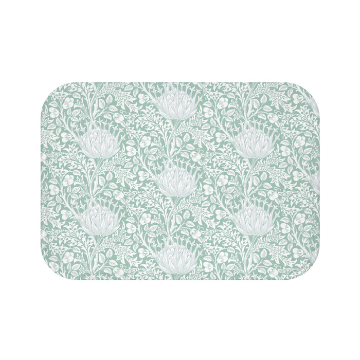 William Morris Bath Mat Artichoke Mint Aqua