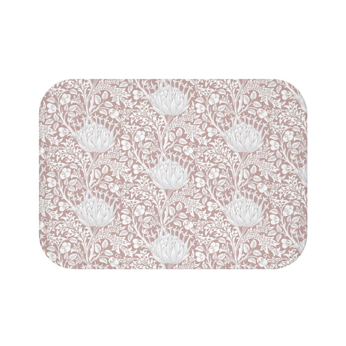 William Morris Bath Mat Artichoke Pink
