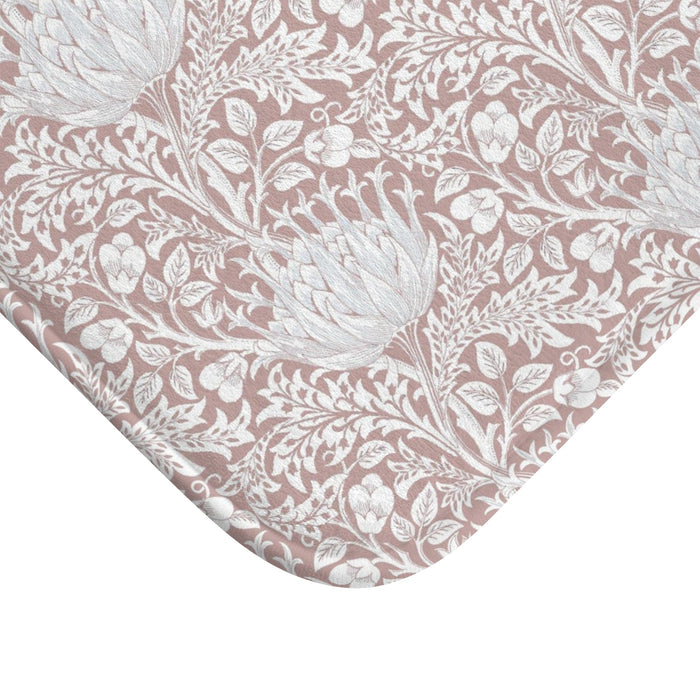 William Morris Bath Mat Artichoke Pink