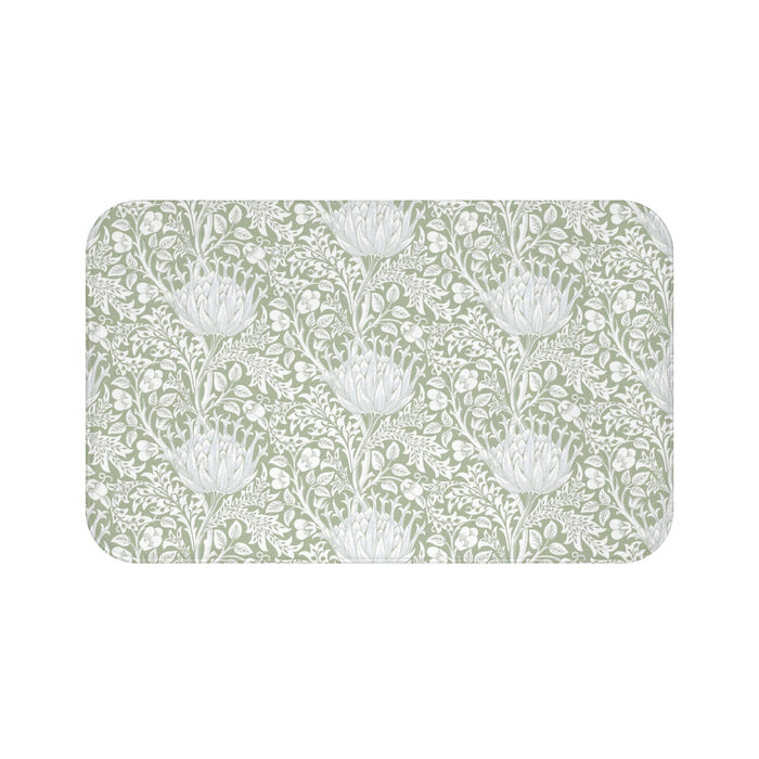 William Morris Bath Mat Artichoke Sage Green