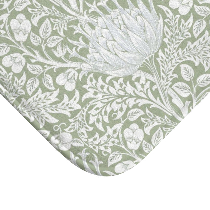 William Morris Bath Mat Artichoke Sage Green