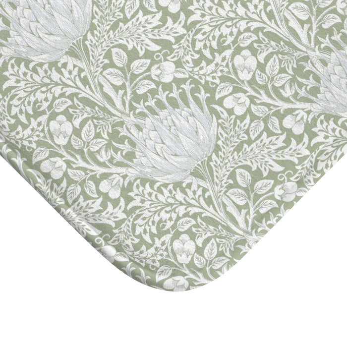 William Morris Bath Mat Artichoke Sage Green