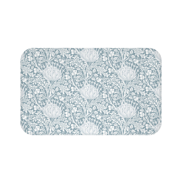William Morris Bath Mat Artichoke Soft Blue