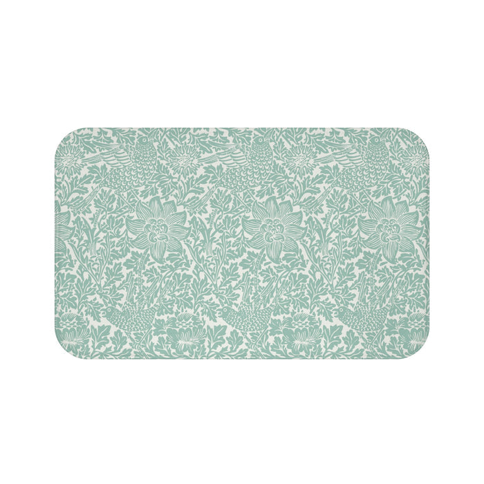 William Morris Bath Mat Bird & Anemone Mint Aqua