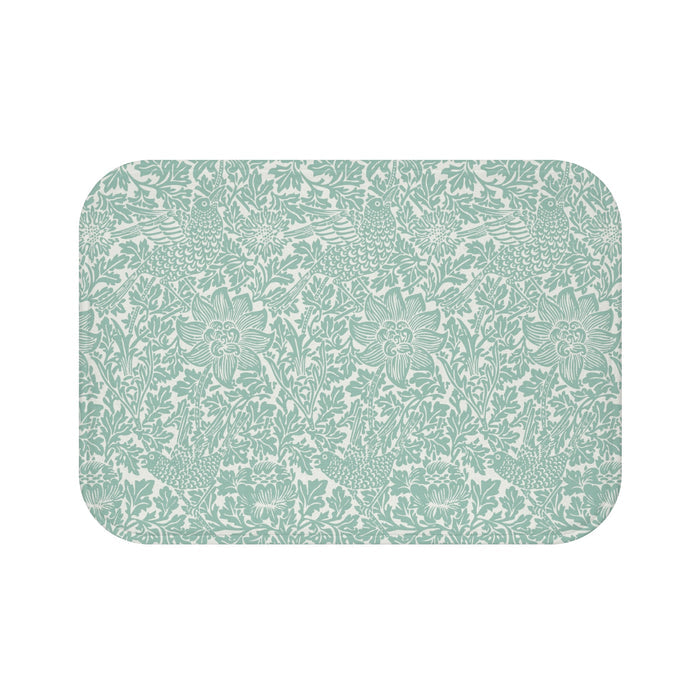 William Morris Bath Mat Bird & Anemone Mint Aqua