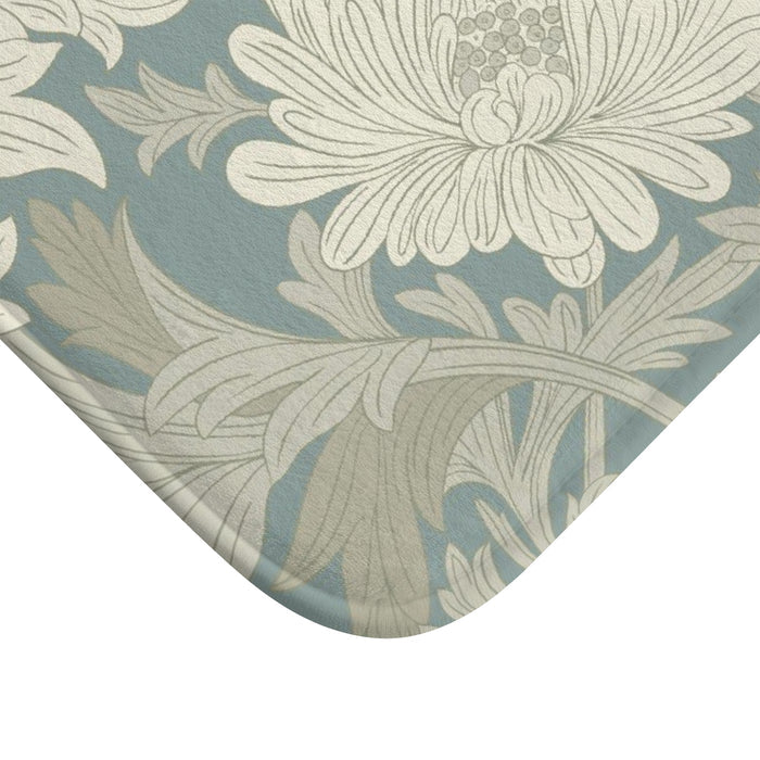William Morris Bath Mat Chrysanthemum Misty Gray