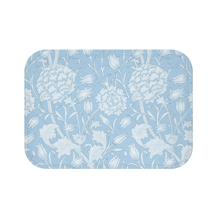 William Morris Bath Mat Pink & Rose Cornflower Blue