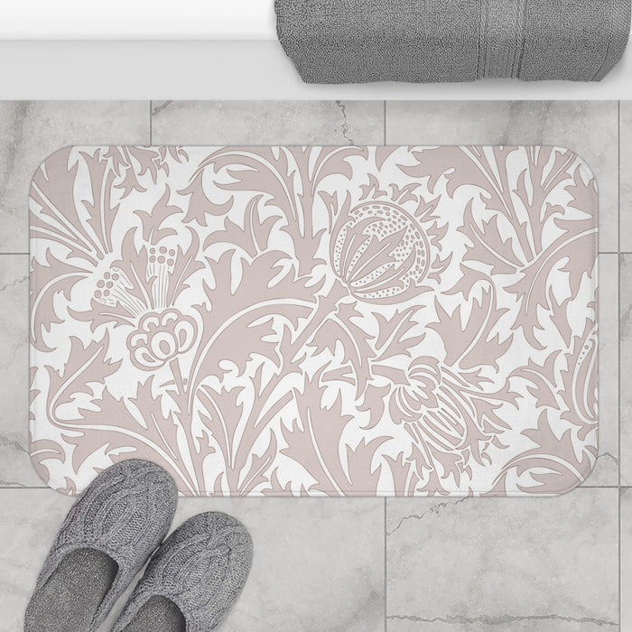 William Morris Bath Mat Thistle Beige