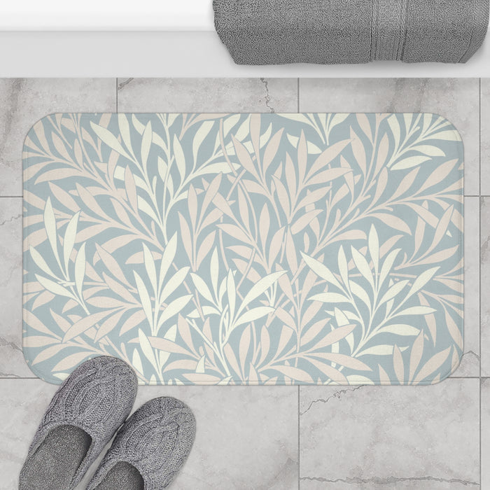 William Morris Bath Mat Willow Silver Blush