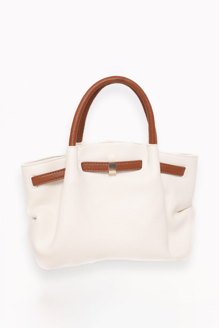 Petal and Pup USA ACCESSORIES Willow Bag - White/Brown One Size