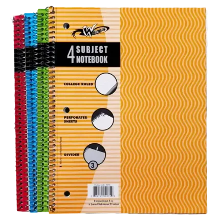 Winners 1 Subject Spiral Notebook, Assorted Colours - 84045390061 Pie's Variety Store