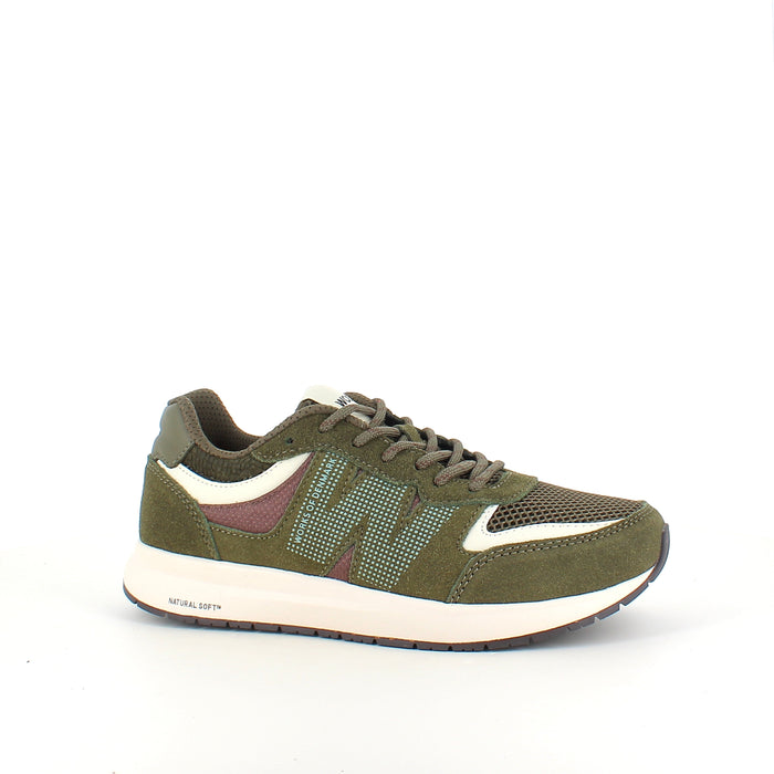 Woden Rigmor Open Mesh – mörk olivgrön sneaker