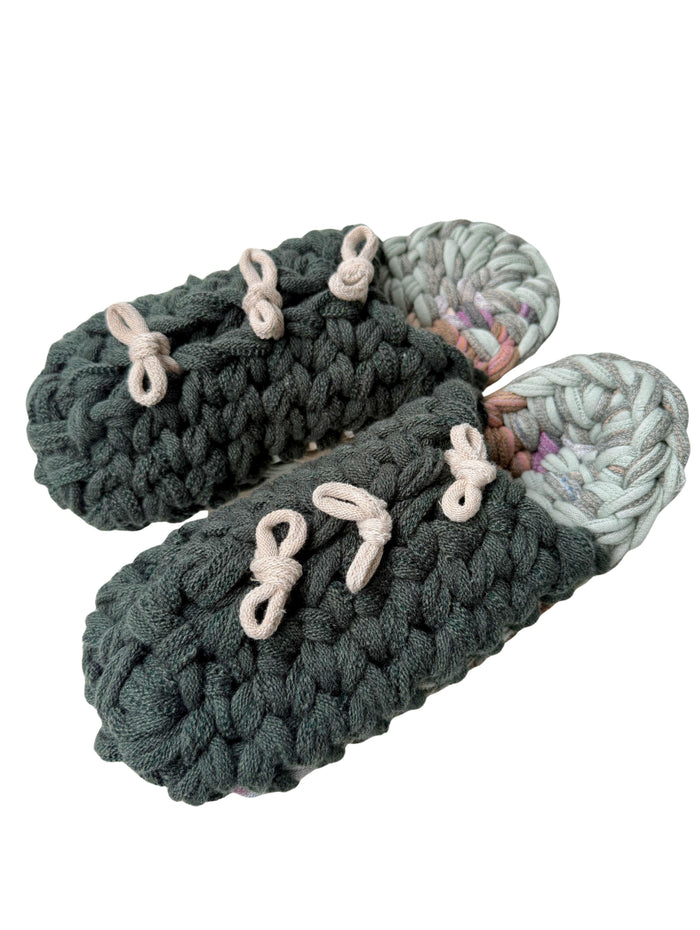 XL | Knit up-cycle slippers 2025-XL01 [XL] 28cm / Regular / 535g
