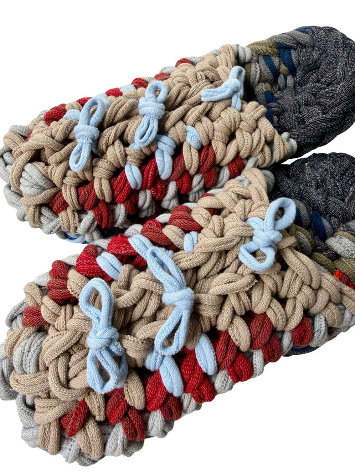 XL | Knit up-cycle slippers 2025-XL07 [XL]