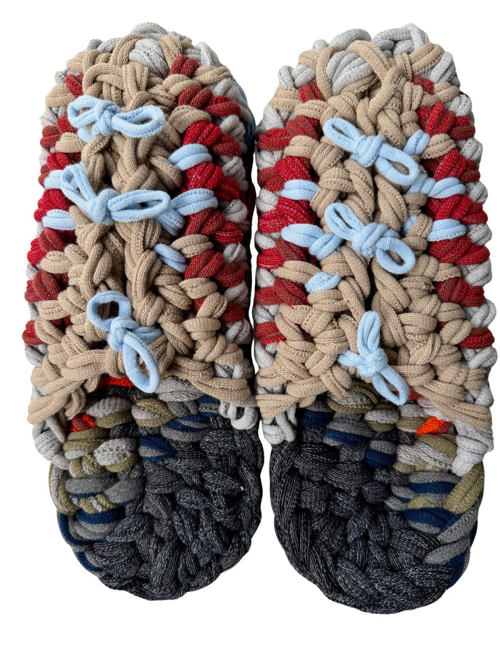 XL | Knit up-cycle slippers 2025-XL07 [XL]