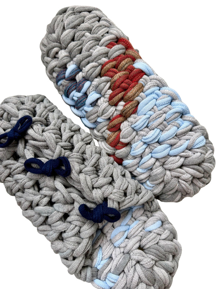 XL | Knit up-cycle slippers 2025-XL19 [XL]