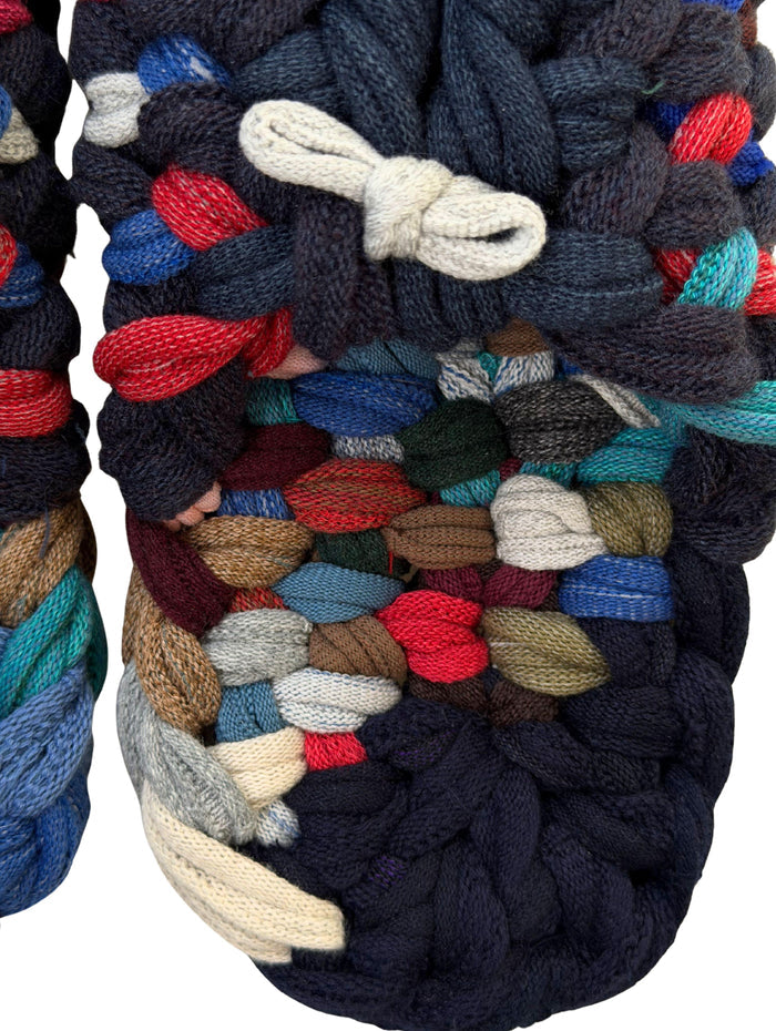 XL | Knit up-cycle slippers 2025-XL29 [XL] 29cm / Regular / 530g