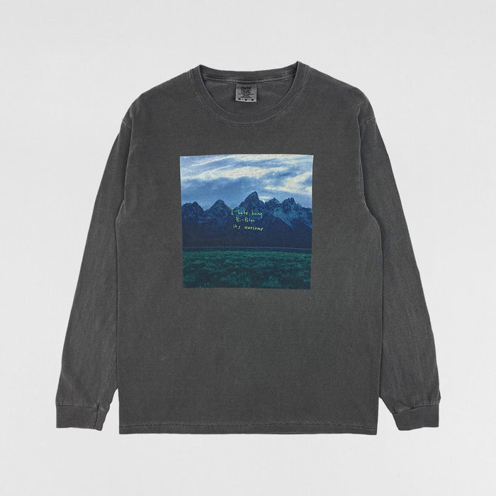 Ye 2018 Wyoming Album Artwork Long Sleeve in Washed Grey