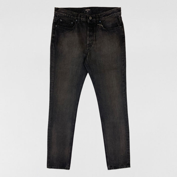 Yeezy Season 6 Slim Denim In Washed Black/Brown