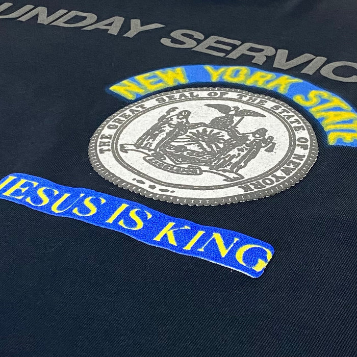 Yeezy Season 7 Jesus Is King New York LP Tee In Navy