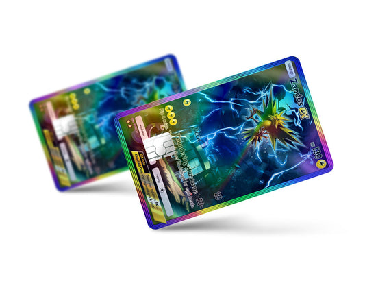 Anime Town Creations Holographic Credit Card Zapdos Pocket Pokemon Card Full Skins - Anime Pokemon Holographic Credit Card Skin