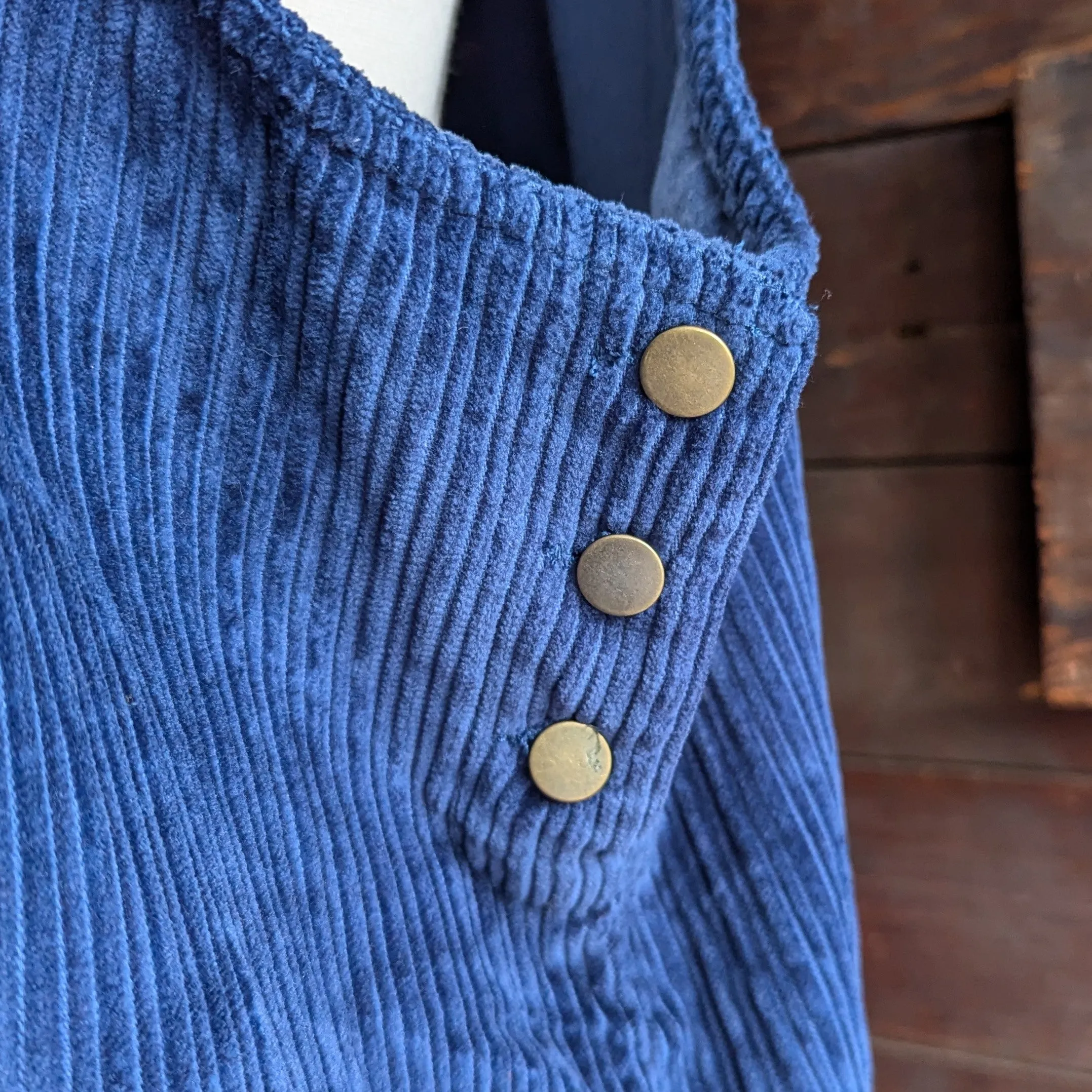 90s Vintage Plus Size Blue Jumper Dress