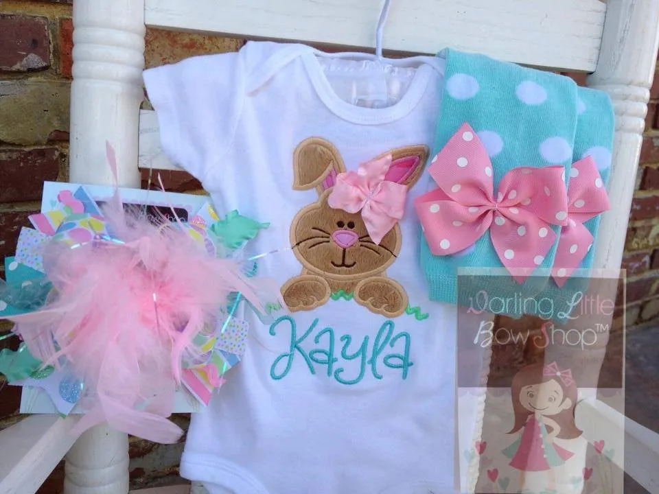 Baby Girl Easter Bunny Outfit - Hippity Hop