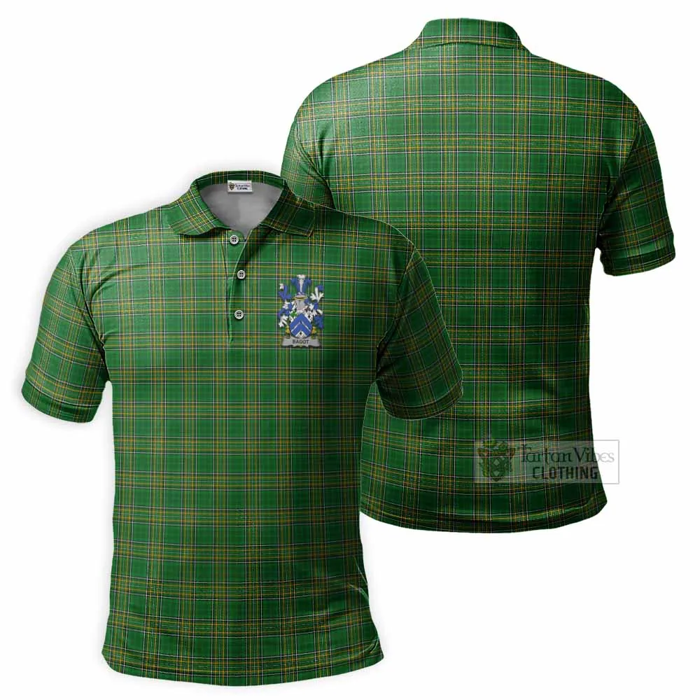 Bagot Irish Clan Tartan Men's Polo Shirt with Coat of Arms