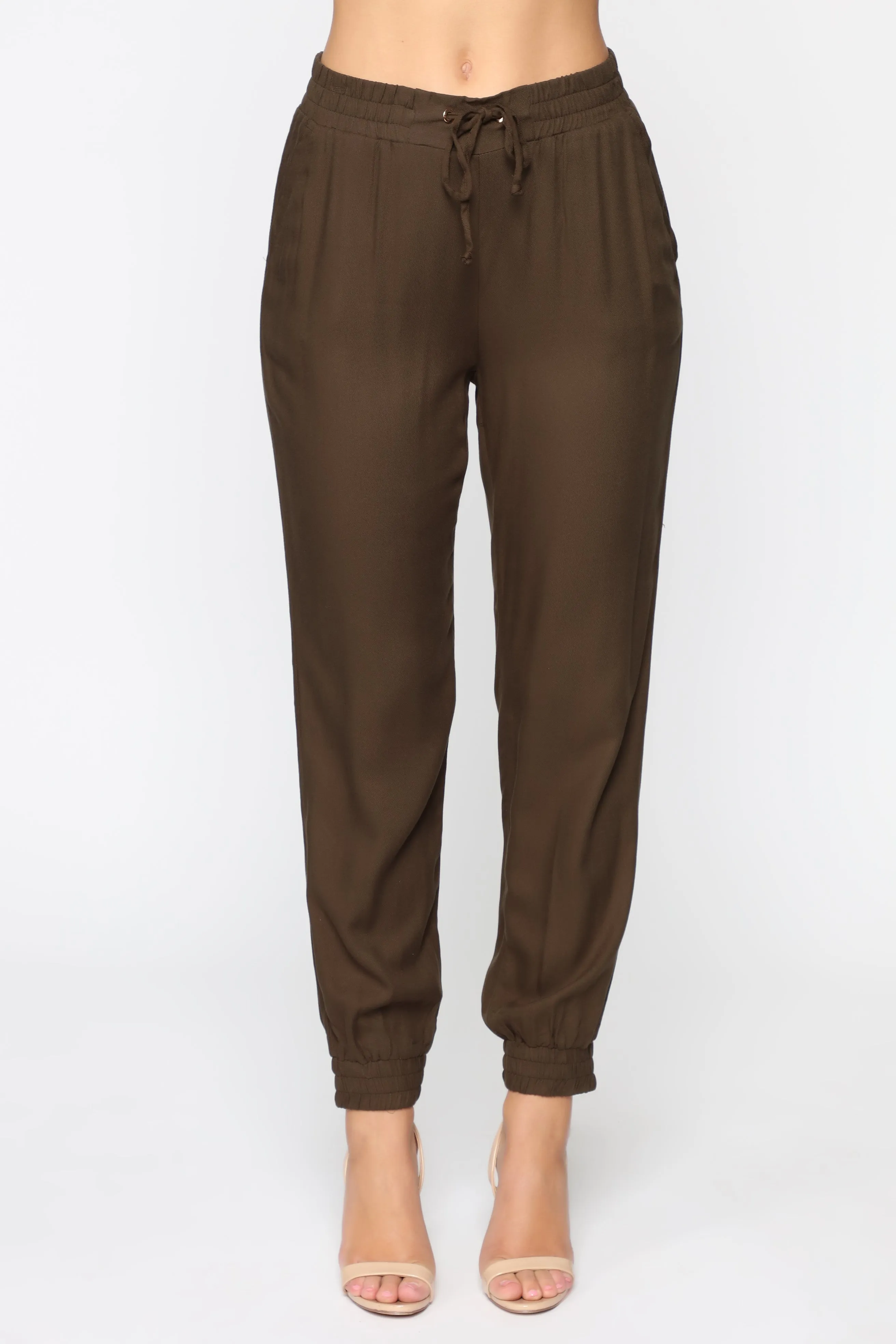 Beachy Breeze Jogger Pants - Olive