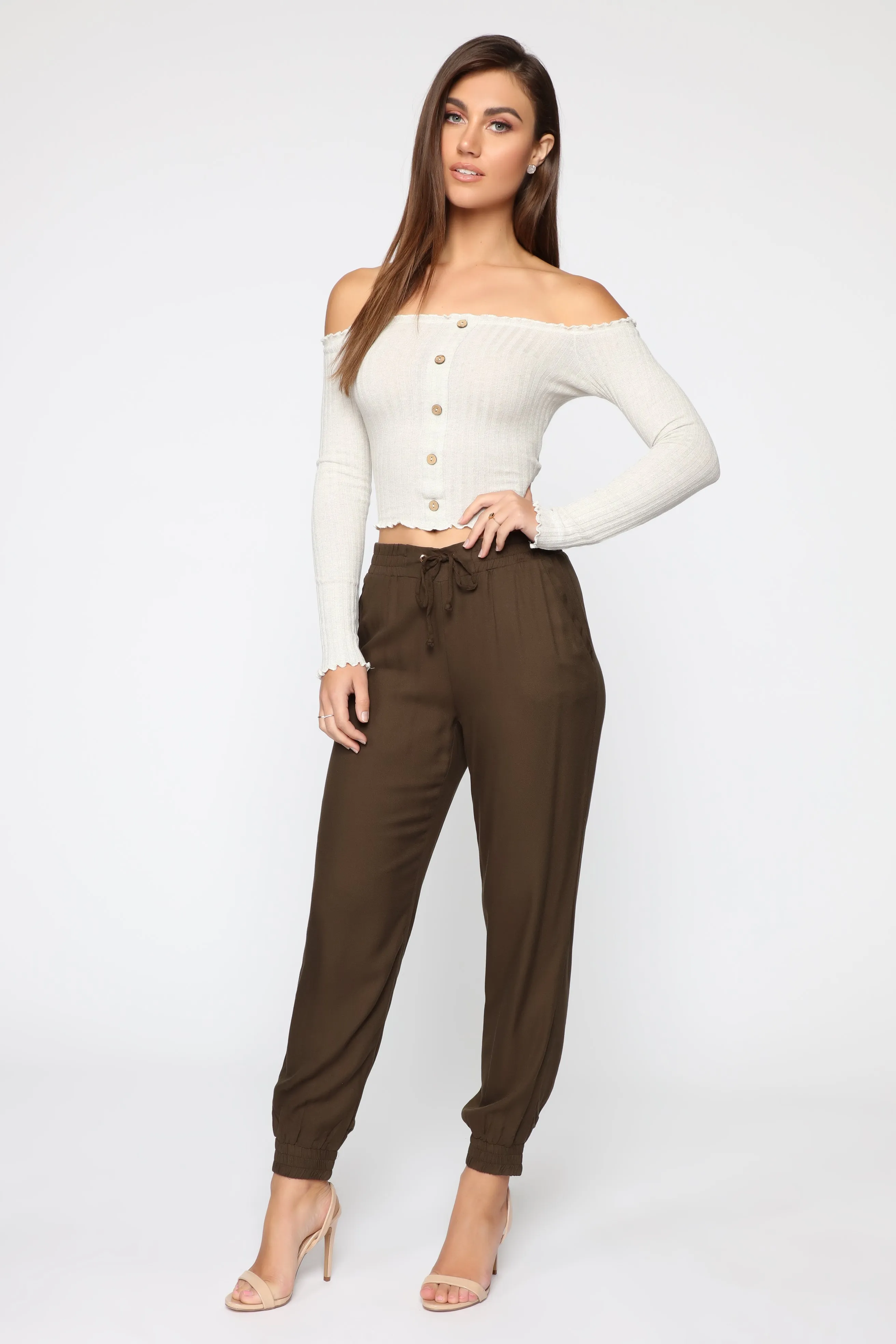 Beachy Breeze Jogger Pants - Olive