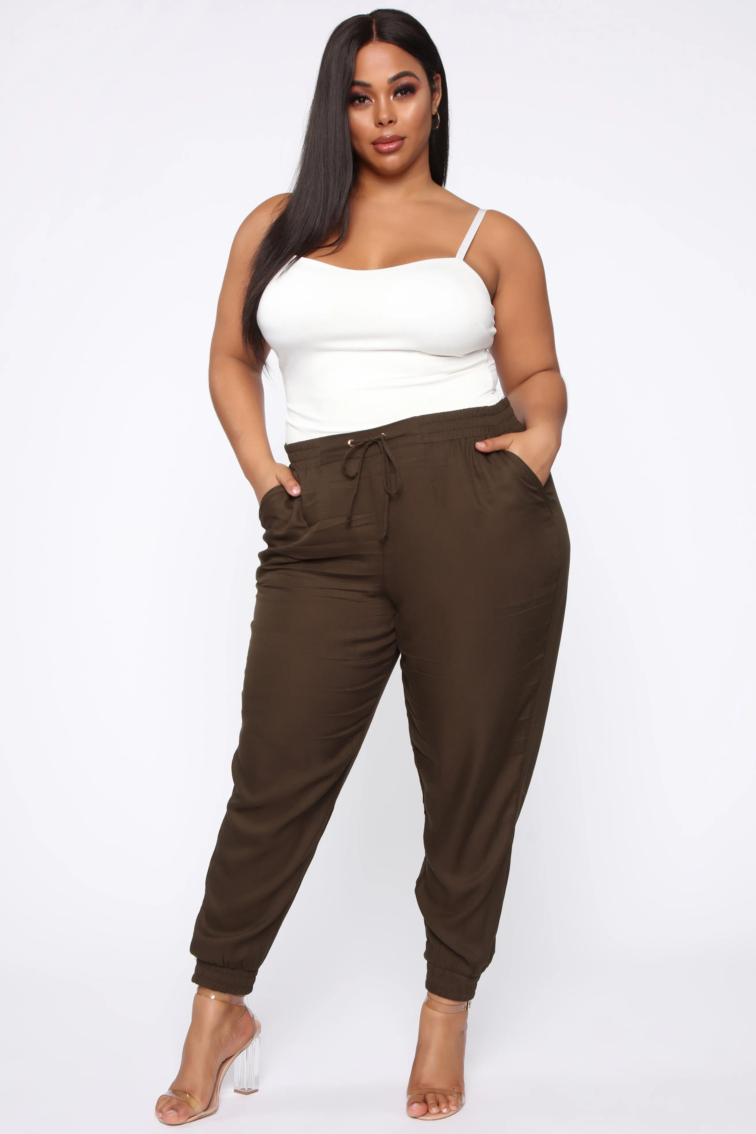 Beachy Breeze Jogger Pants - Olive