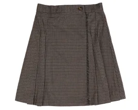 BELATI TAUPE PLAID PLEATED SKIRT [Final Sale]