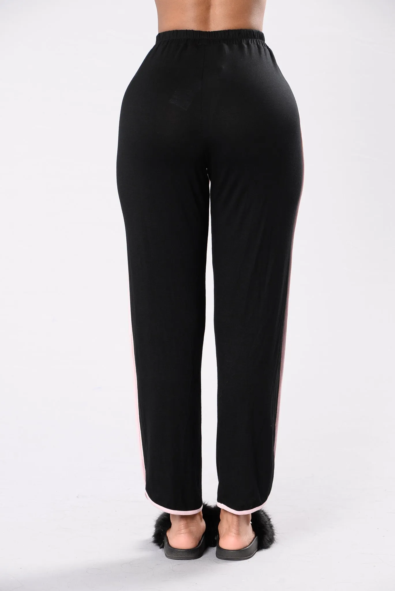 Binge Watching Joggers - Black/Blush