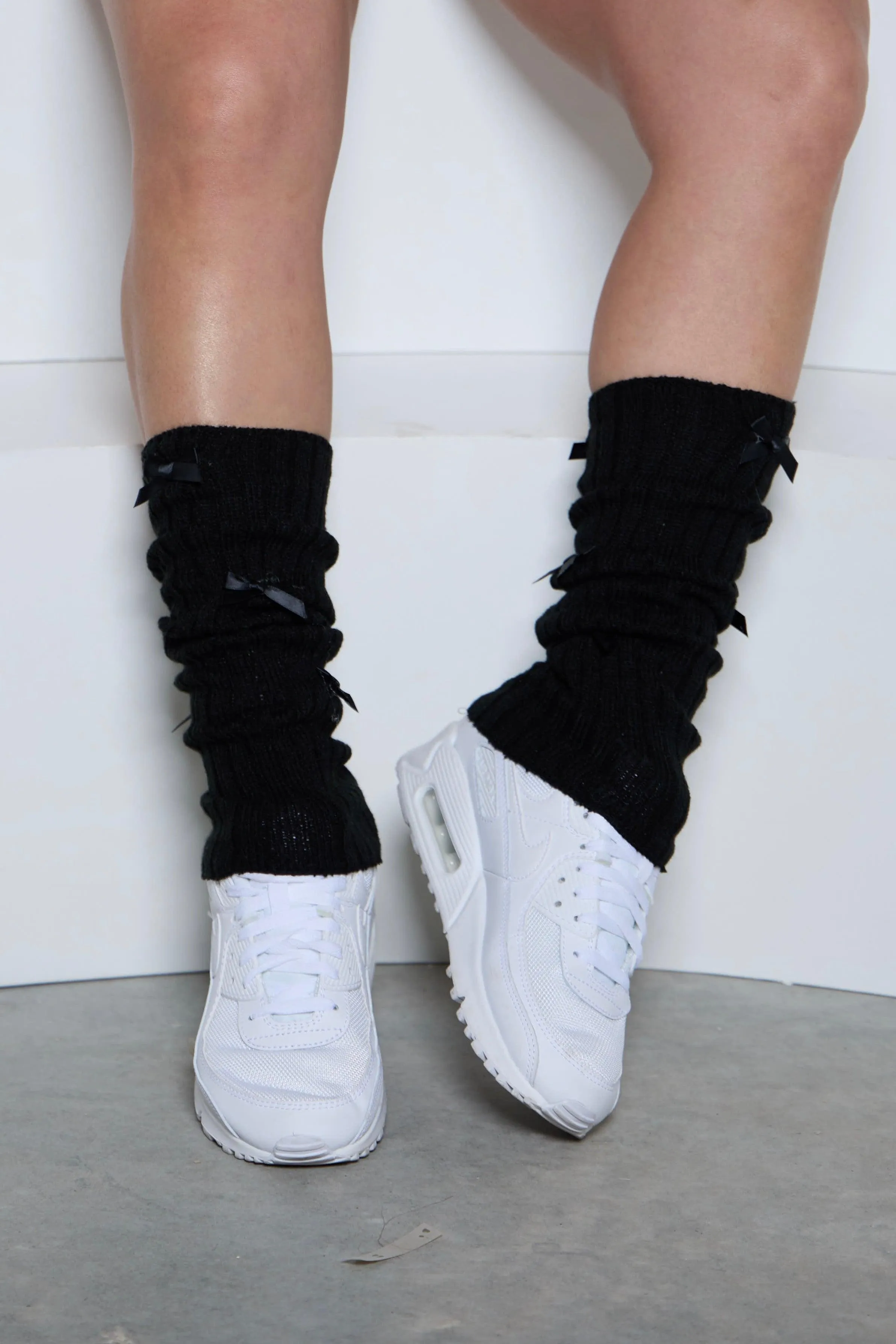 Black Bow Leg Warmers