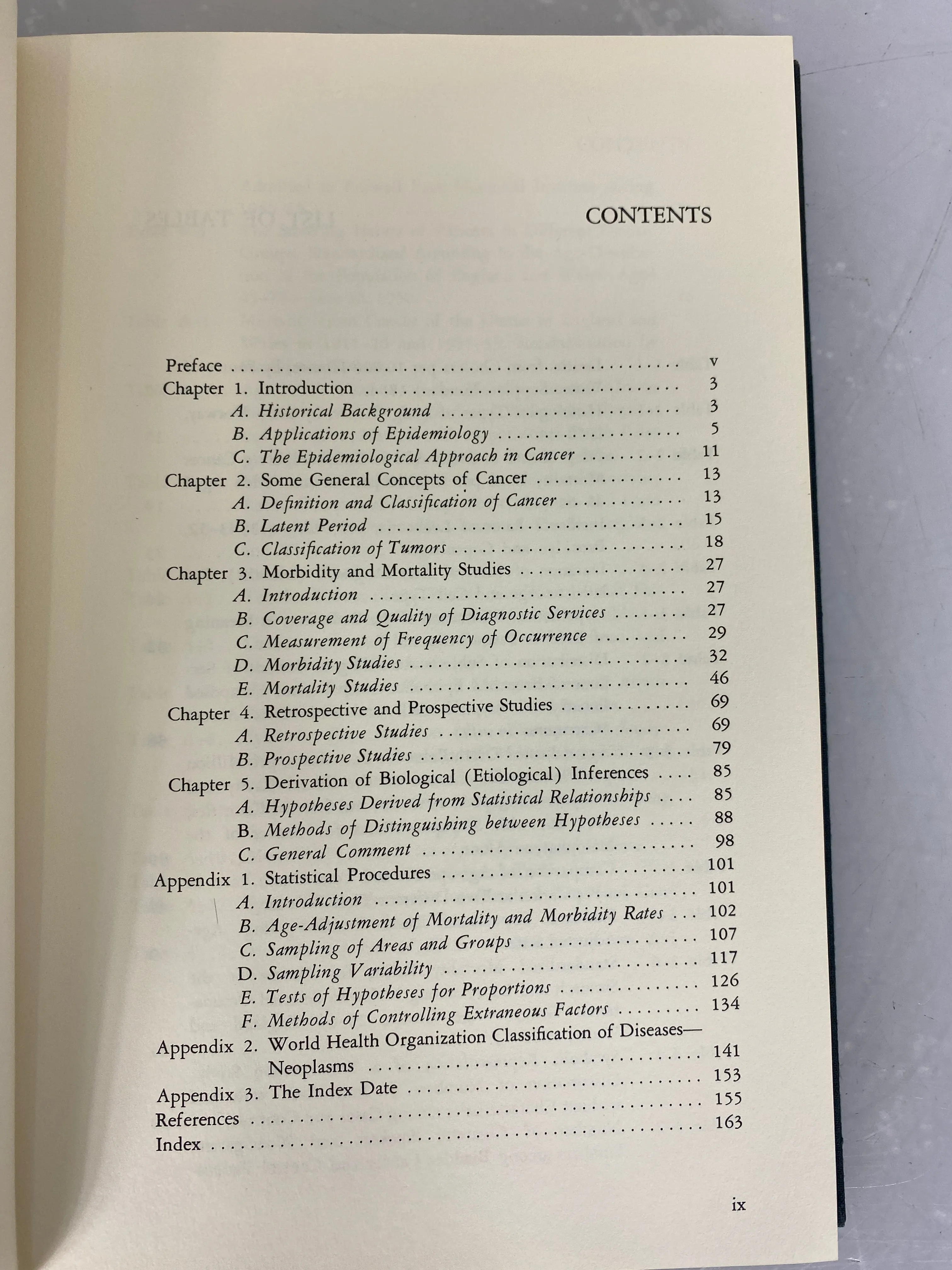 Cancer Epidemiology Methods of Study by Lilienfeld Pedersen and Dowd 1967 HC DJ