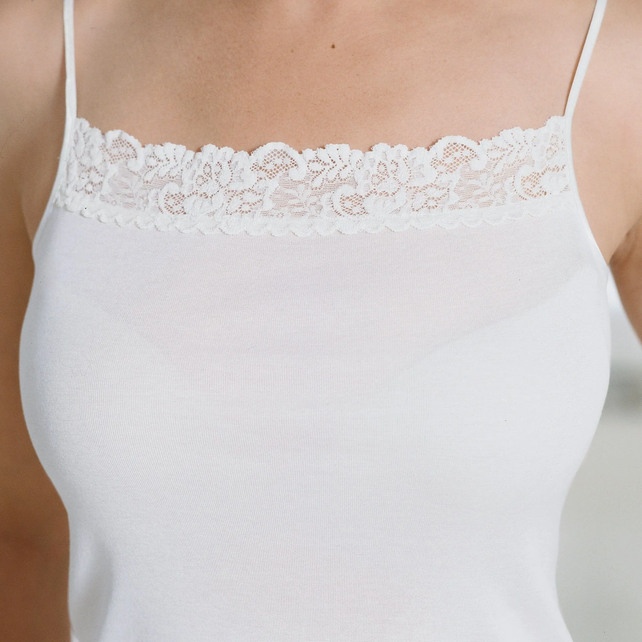 Cool Comfort™ Pocketed Camisole with Lace Trim