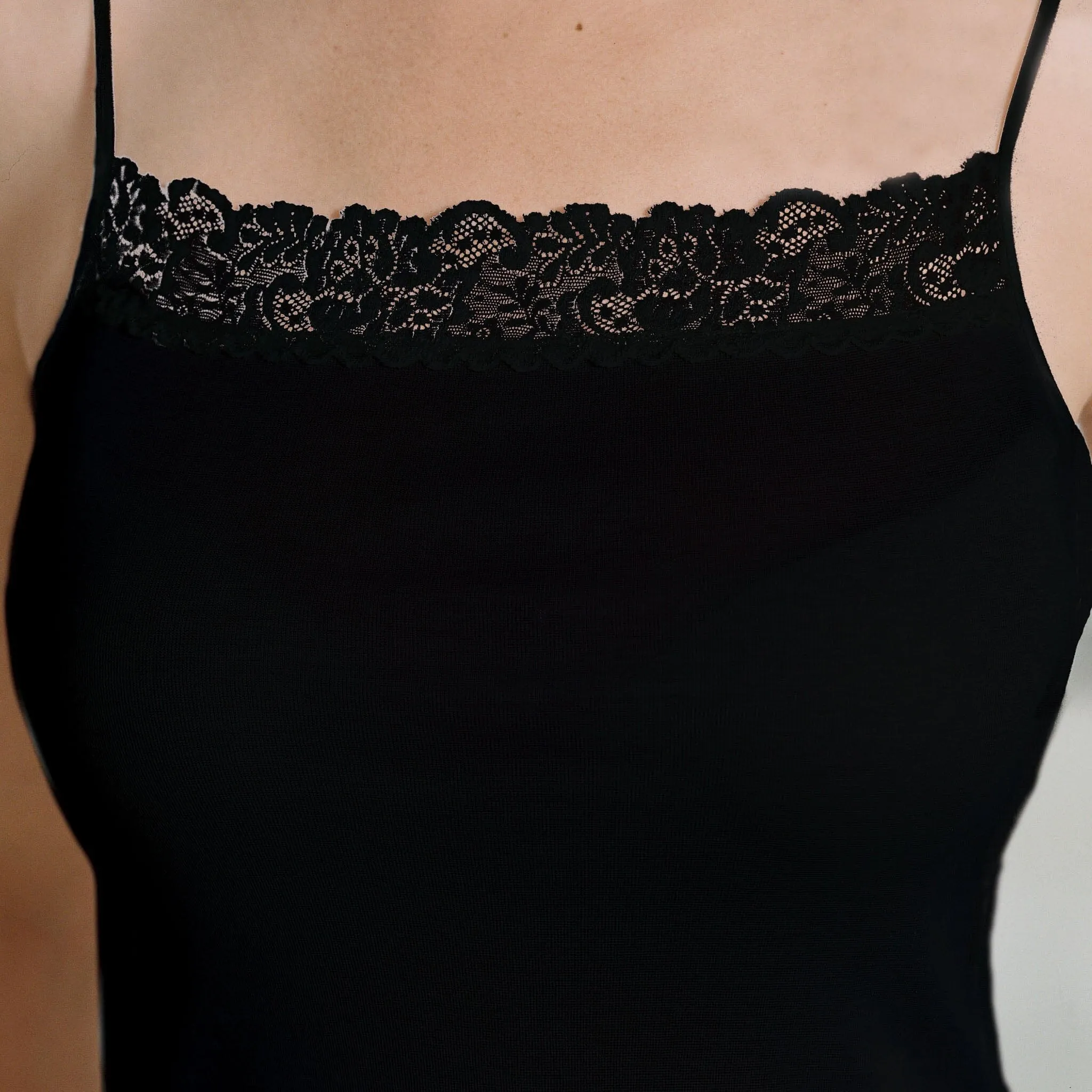 Cool Comfort™ Pocketed Camisole with Lace Trim