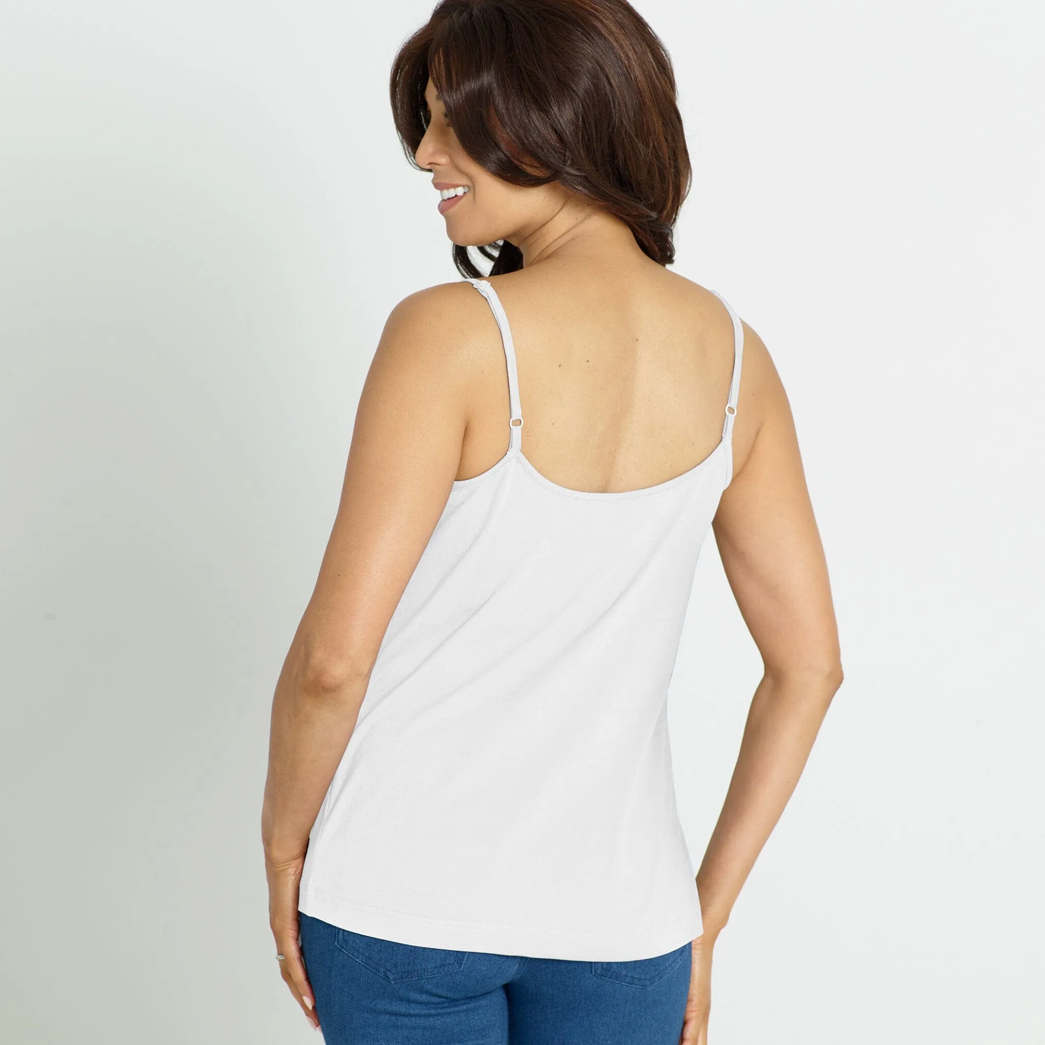 Cool Comfort™ Pocketed Camisole with Lace Trim