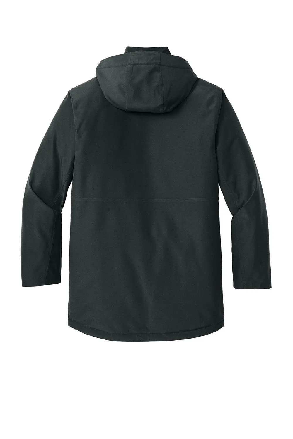 CornerStone Mens Elements Wind & Water Resistant Insulated Full Zip Hooded Parka - Black - New