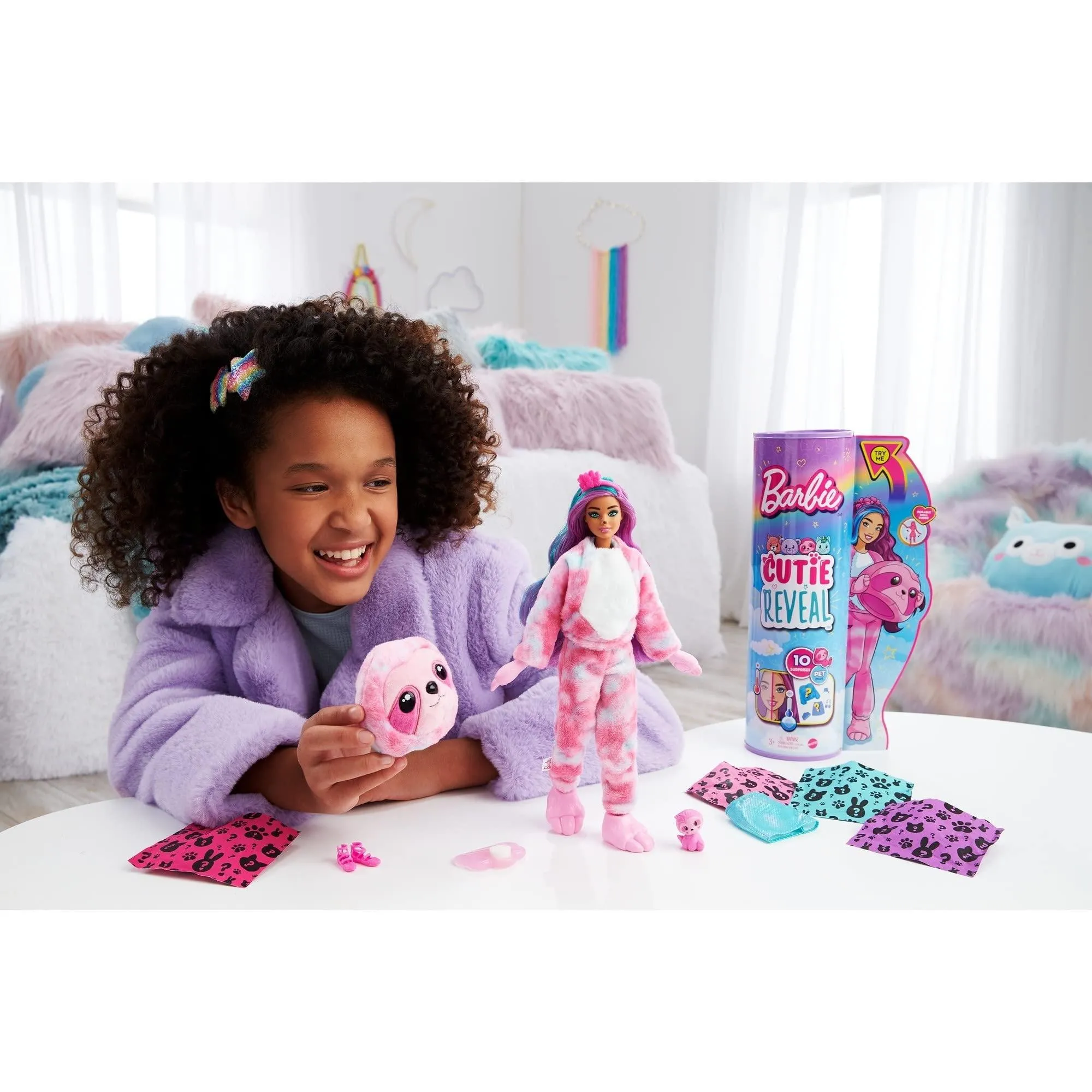 Cutie Reveal Fantasy Series Doll with Sloth Plush Costume