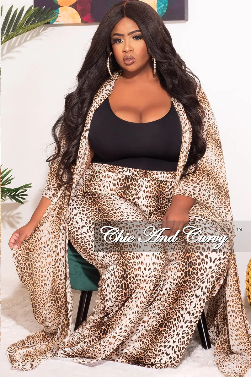 Final Sale Plus Size Chiffon Kaftan in Animal Print (Kaftan Only)