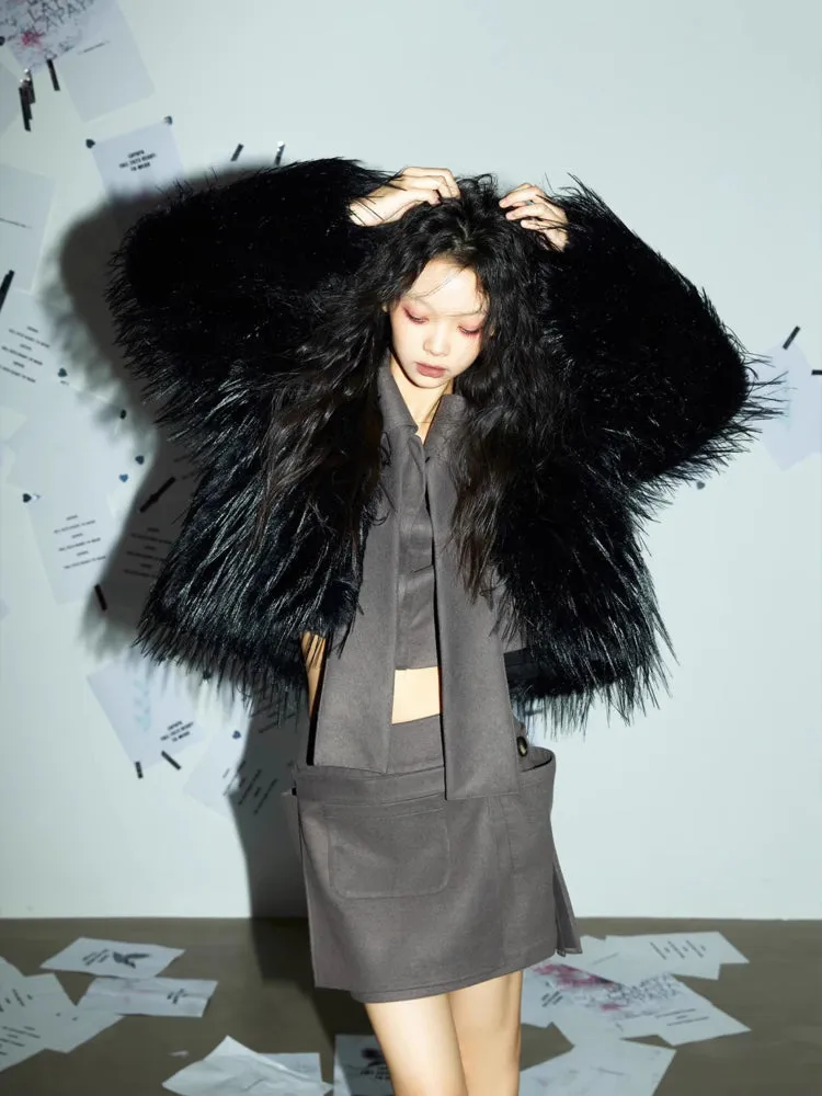 High end coat and pleated skirt【s0000006336】
