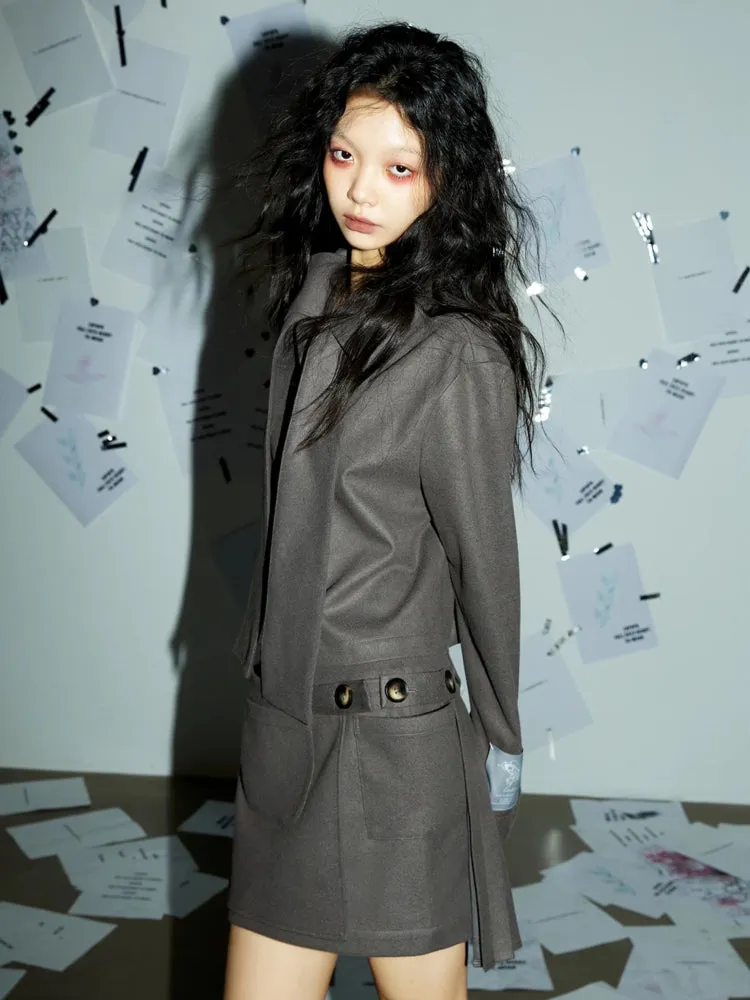 High end coat and pleated skirt【s0000006336】