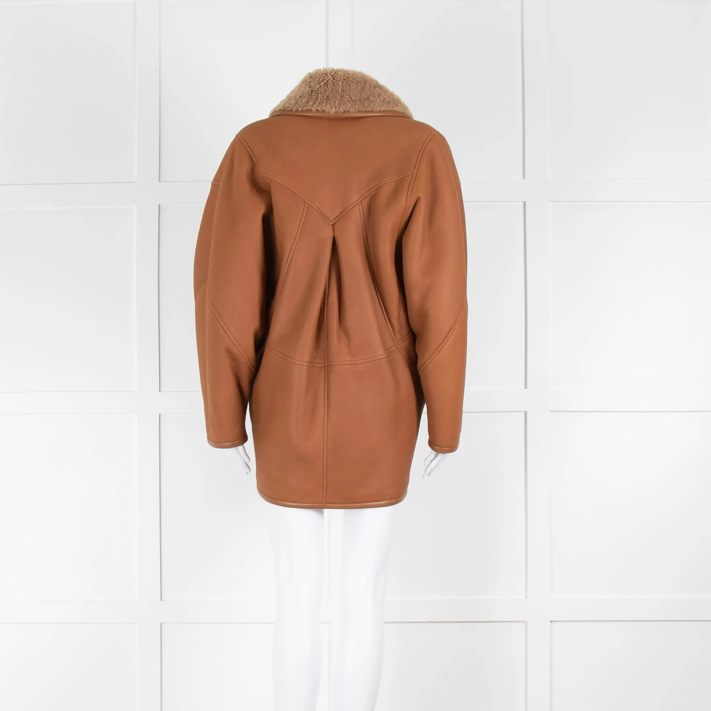 Isabel Marant Audrina Camel Shearling Jacket