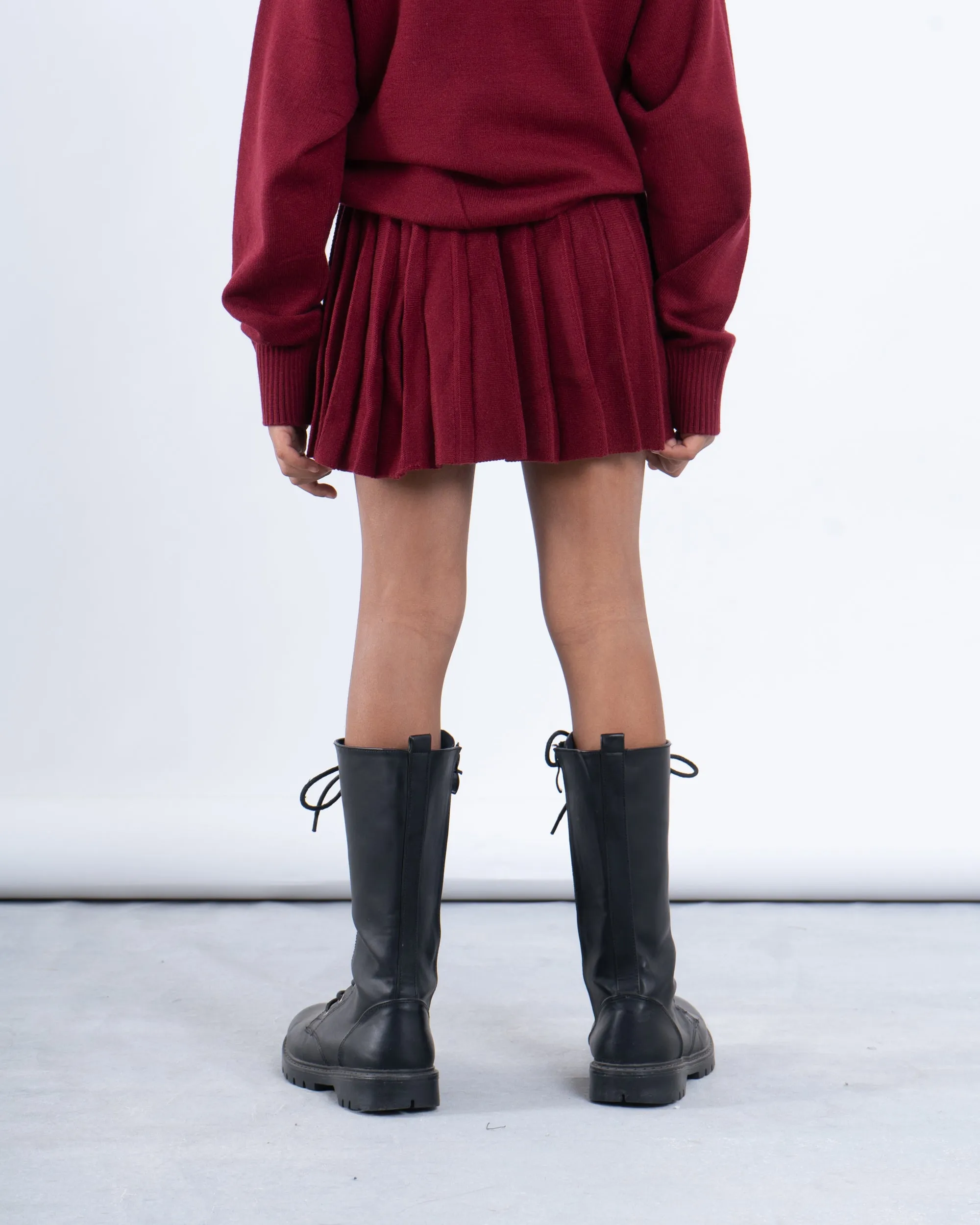 Knit Pleated Skirt