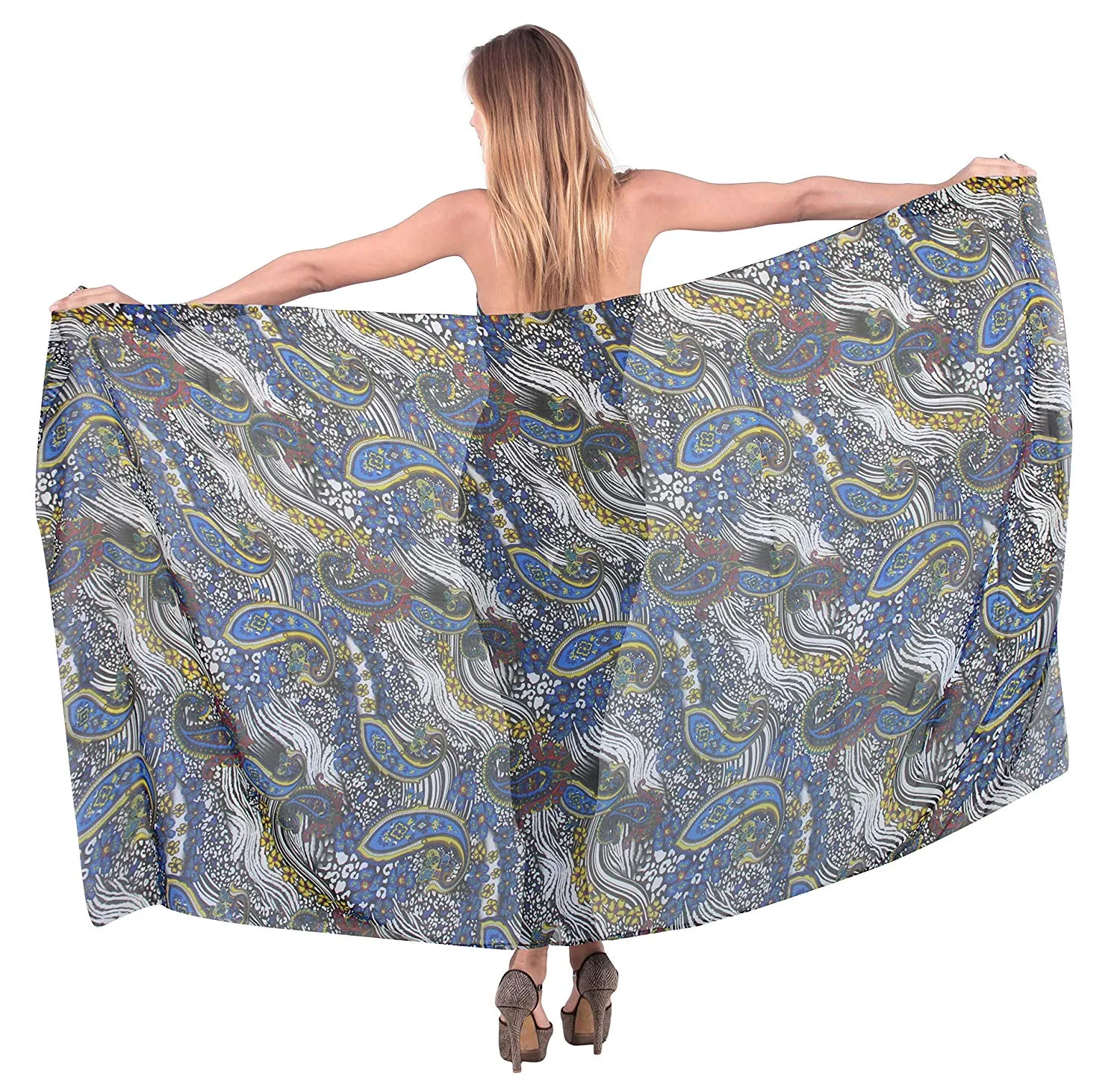 LA LEELA Beachwear Bikini Cover up Bathing Suit Wrap Women Gradient ONE Size