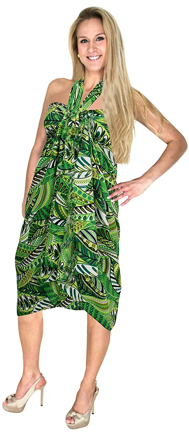 LA LEELA Women Beachwear Sarong Bikini Cover up Wrap Bathing Suit 98 ONE Size