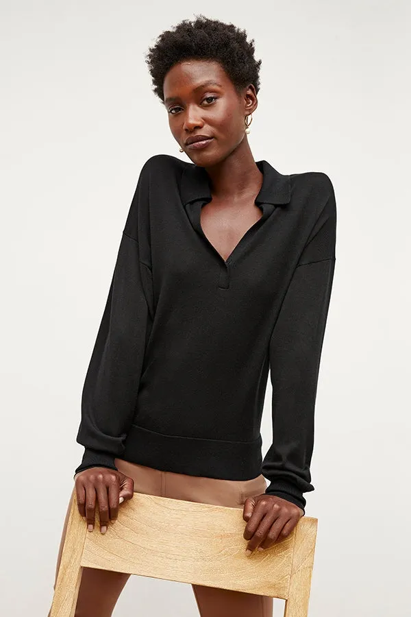 Leo Pullover - Silk Jersey :: Black