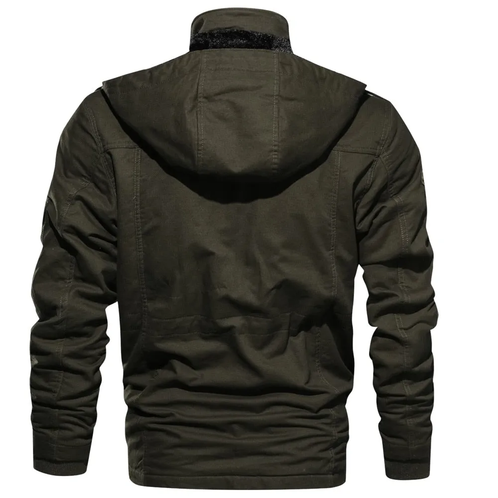 Parka Winter Fleece Multi-pocket Casual Quilted Jacket